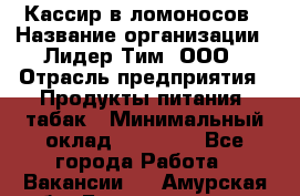 Кассир в ломоносов › Название организации ­ Лидер Тим, ООО › Отрасль предприятия ­ Продукты питания, табак › Минимальный оклад ­ 25 900 - Все города Работа » Вакансии   . Амурская обл.,Благовещенск г.